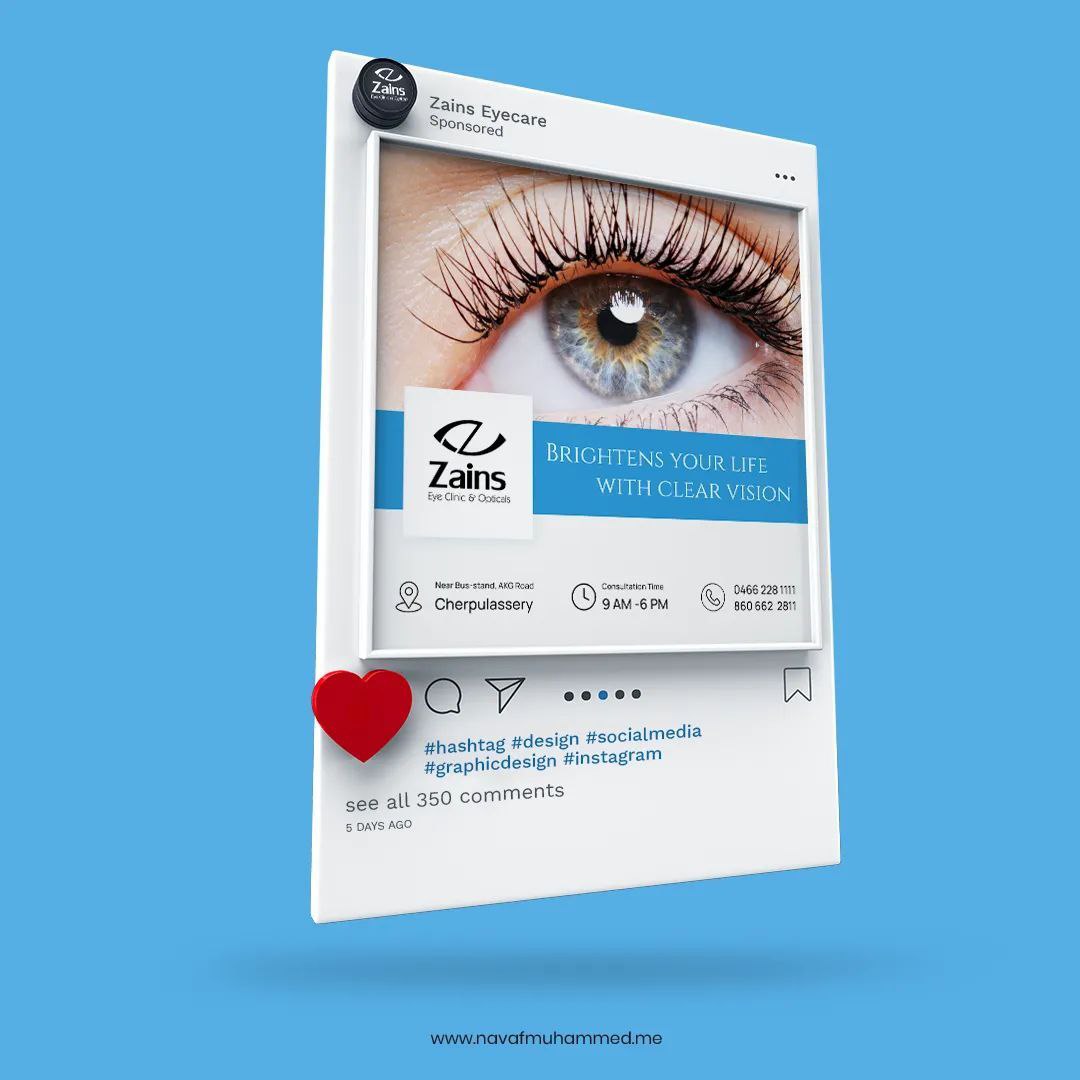 Social Media Post design  for an eye clinic